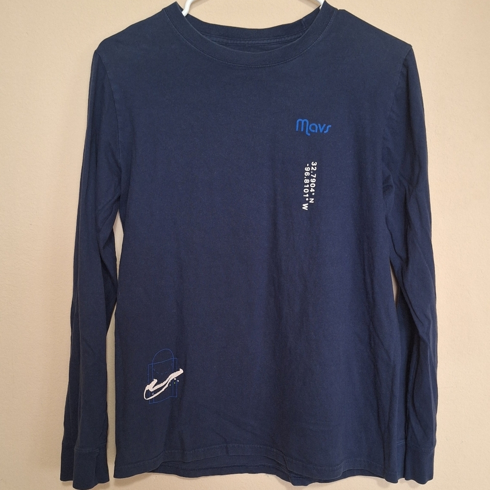 Nike Kids Blue Dallas Mavs Long Sleeve Tee Size XL